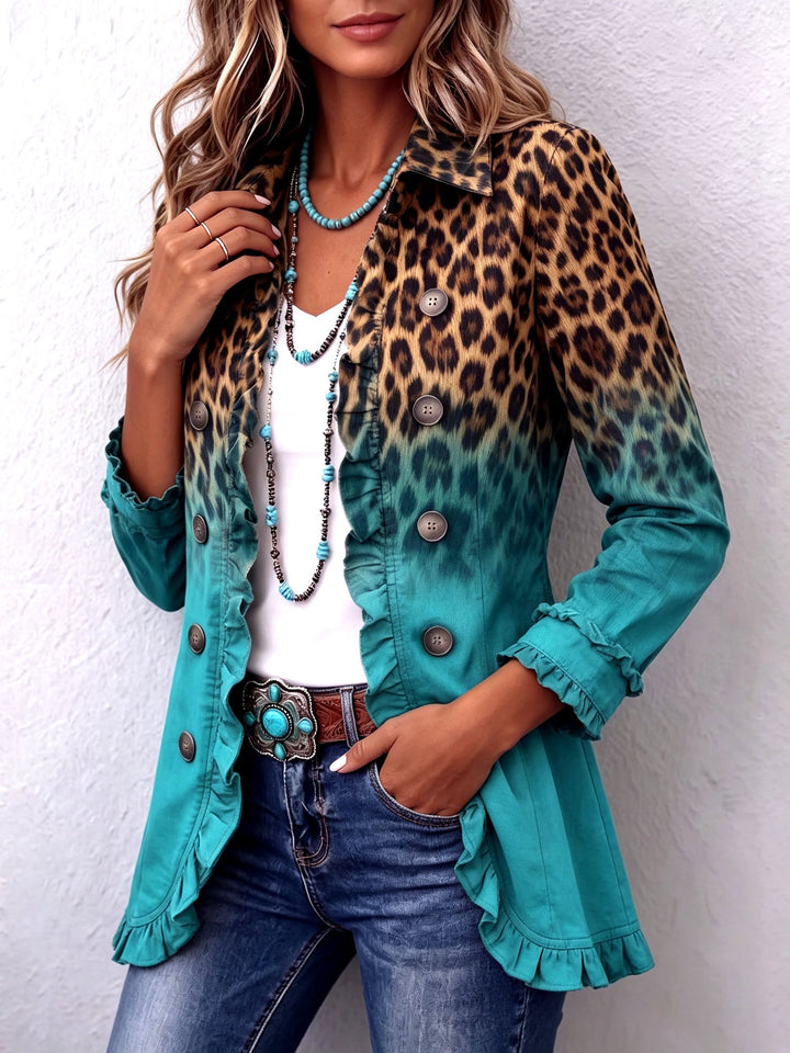Dominique | Ombre Leopard Print Blazer