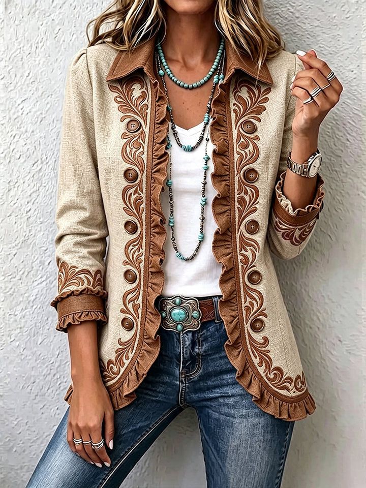 Isabelle | Retro Bohemian Pleated Jacket