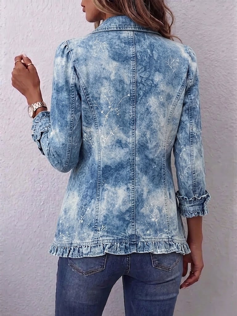 Michèle | Retro Bohemian Floral Ruffle Jacket