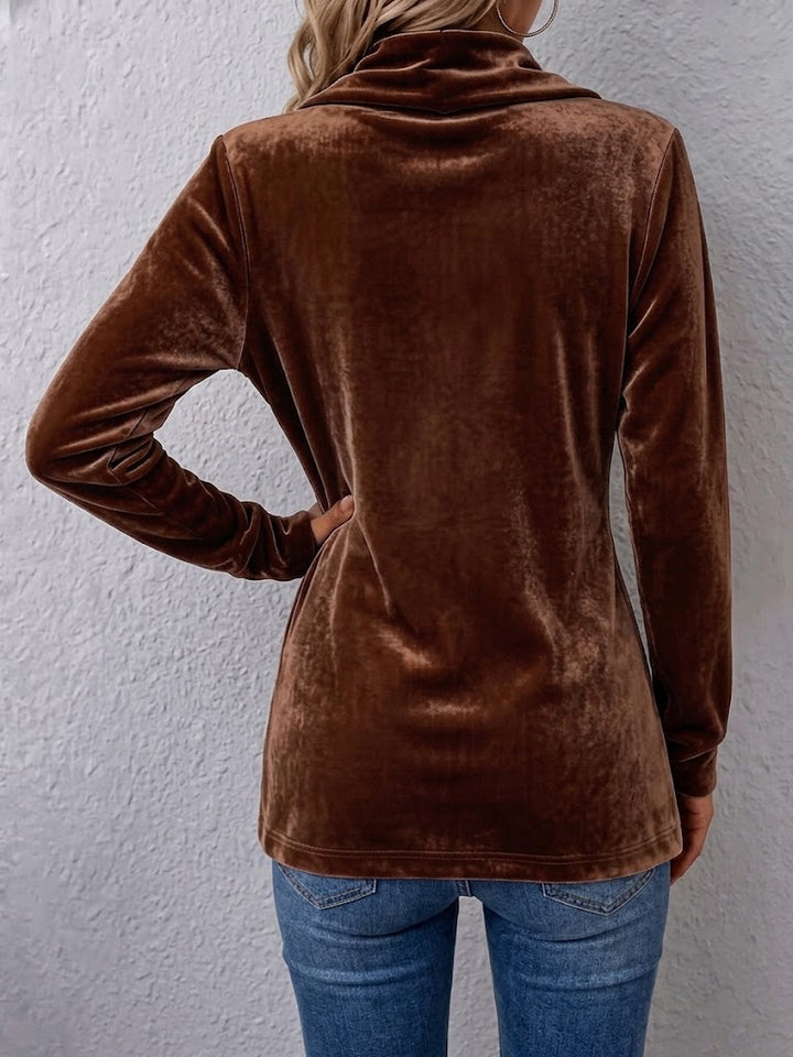 Renée | Long Sleeve Open Jacket with Vintage Button Accents