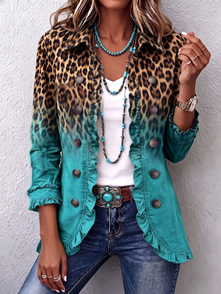 Dominique | Ombre Leopard Print Blazer