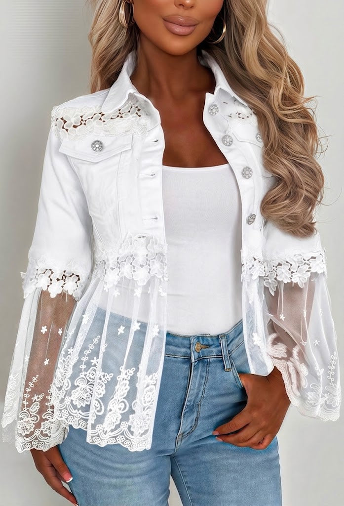 Elise | Lace Panel Jacket