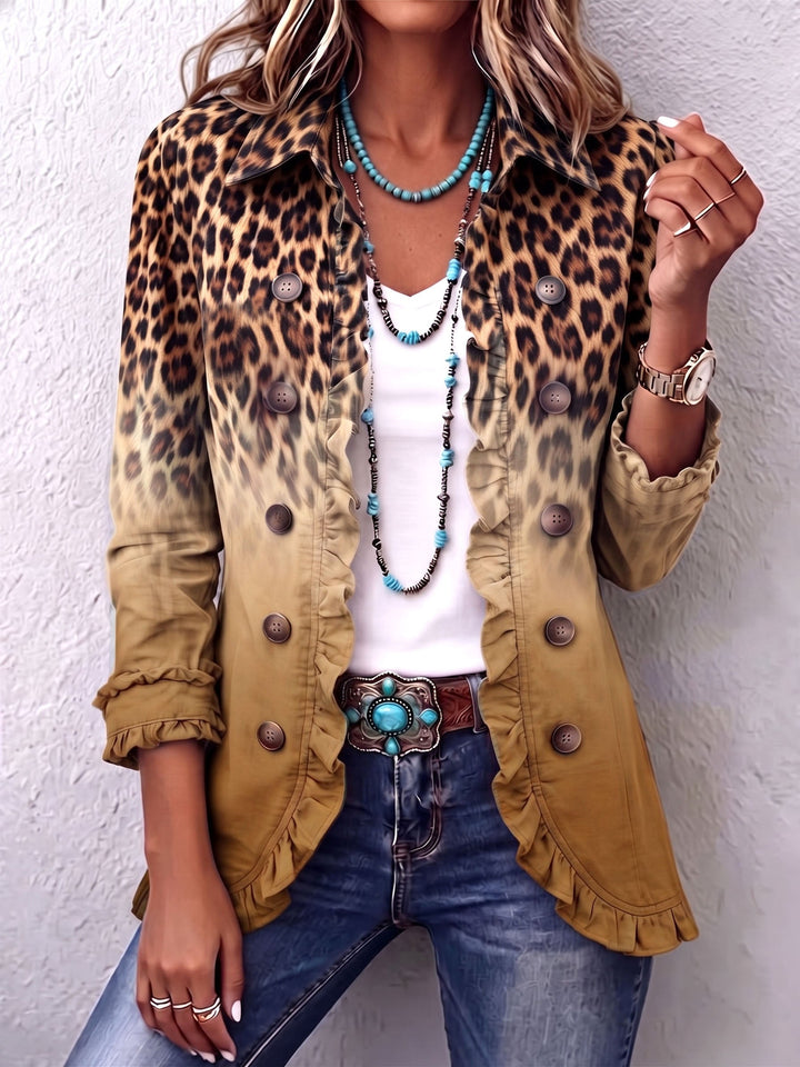 Dominique | Ombre Leopard Print Blazer