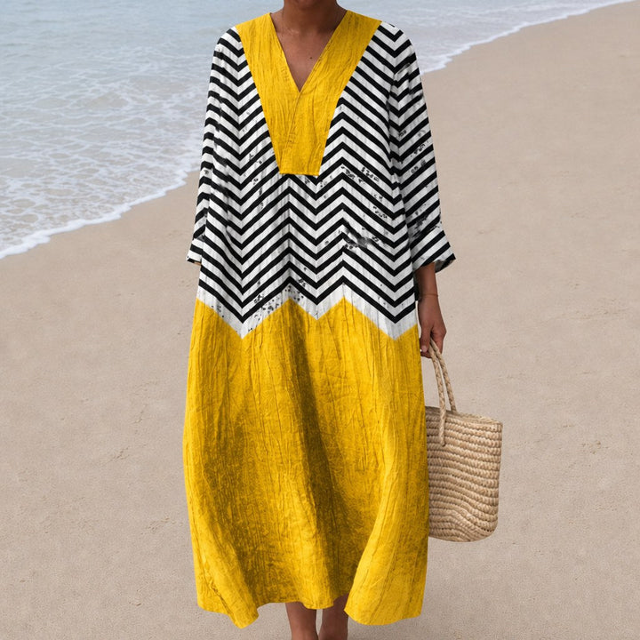 Mia - Flattering Printed Summer Dress