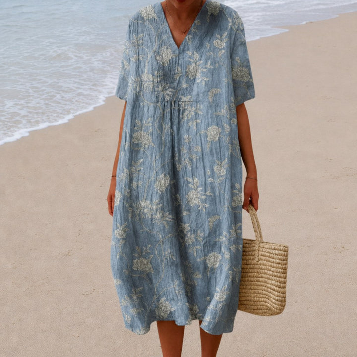 Geneviève - Flattering Printed Summer Dress