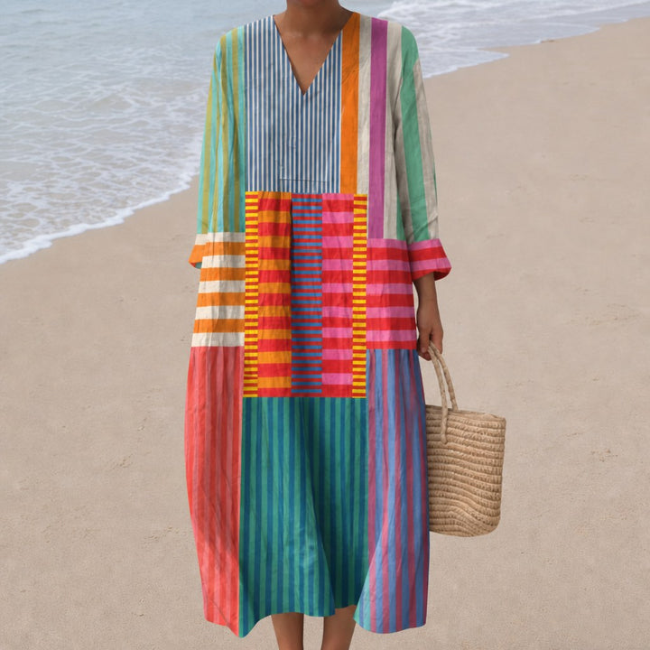 Alix - Flattering Printed Summer Dress