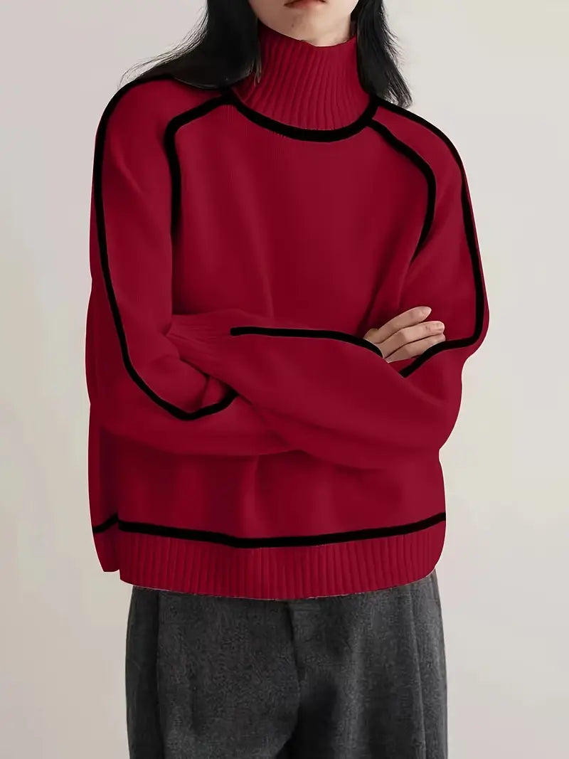 Carine | Chic High-Neck Jumper