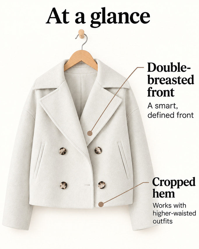 Roberta | Cropped Double-Breasted Jacket