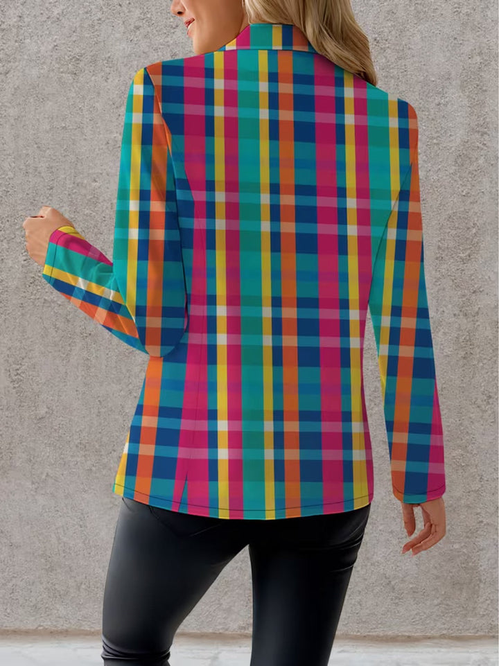 Rosaline Rainbow Plaid Blazer