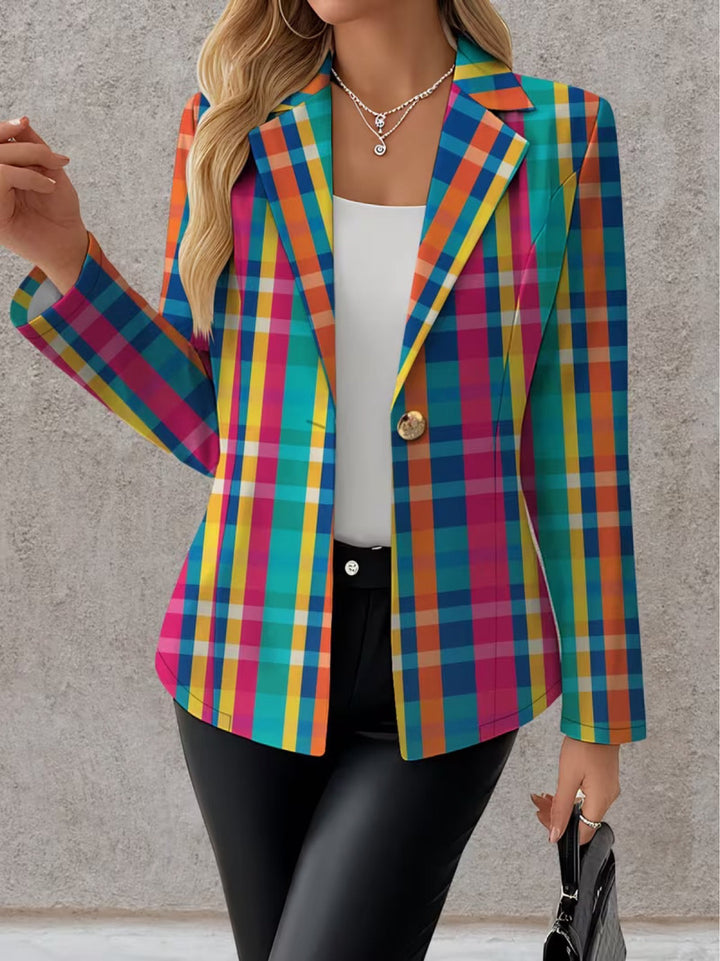 Rosaline Rainbow Plaid Blazer