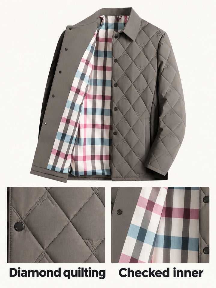 Simon | Quilted Check-Lined Jacket