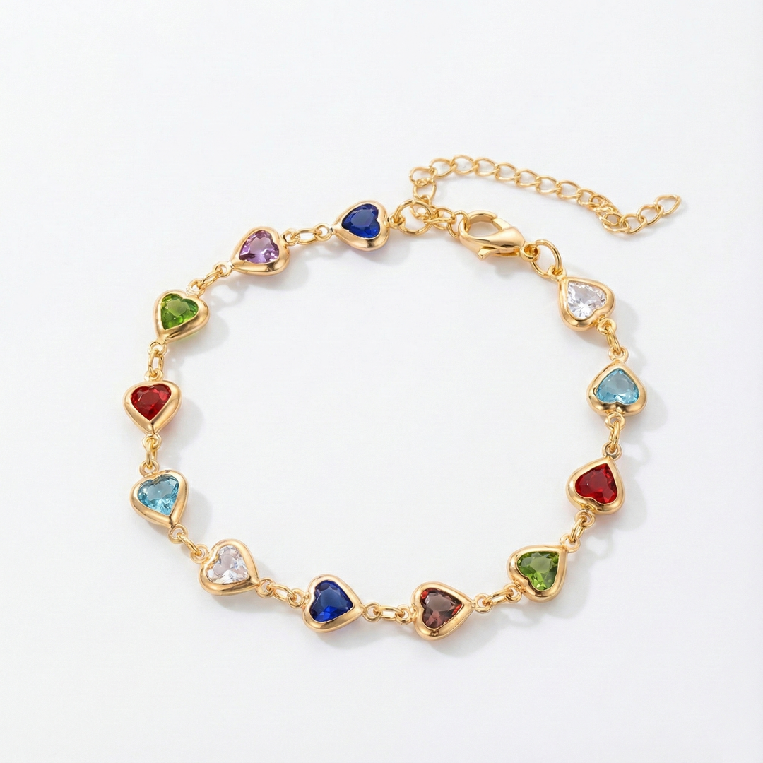 Unique Heart Charm Bracelet