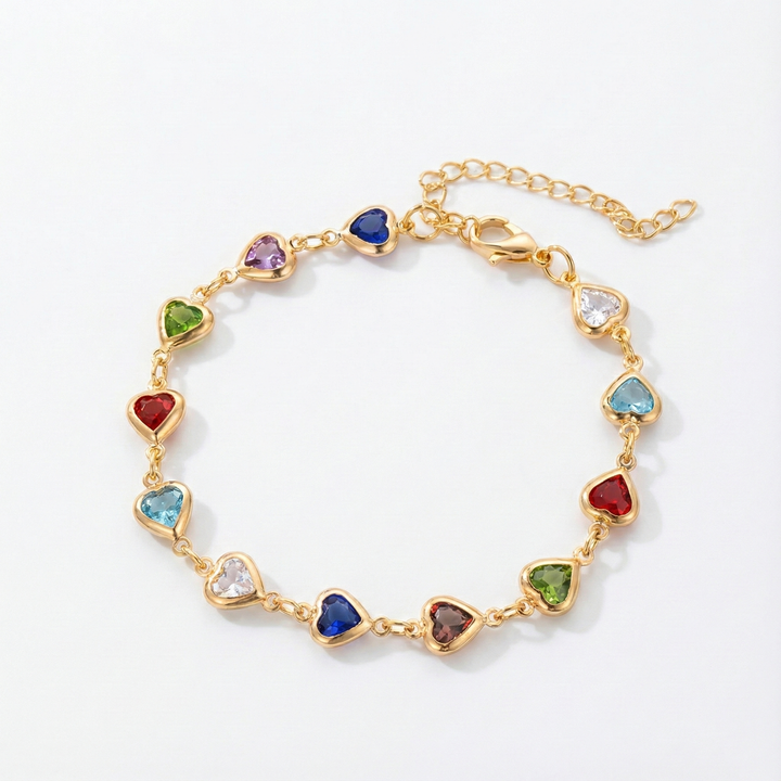 Unique Heart Charm Bracelet