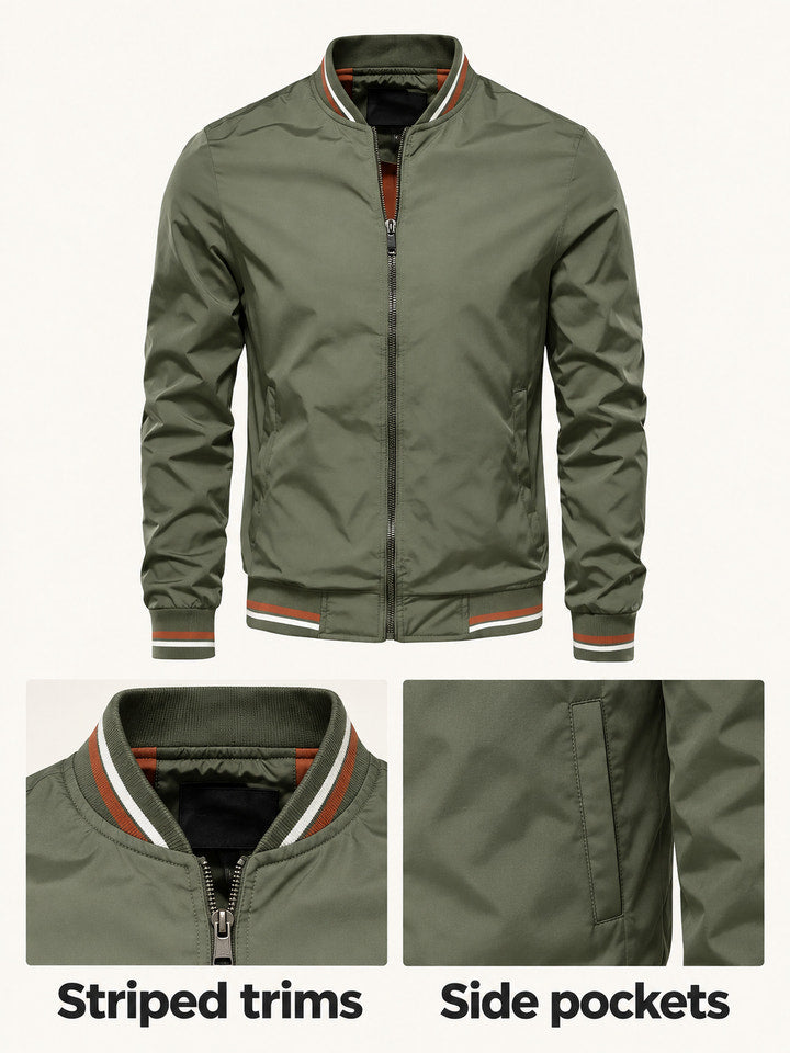Theo | Olive Bomber Jacket