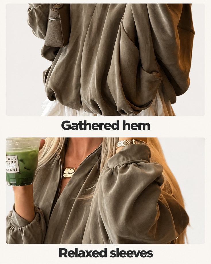 Tilda | Olive Draped Jacket