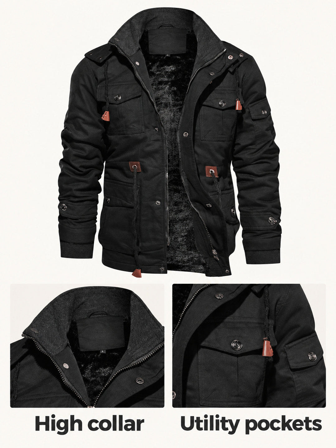 Tobias | Black Utility Jacket