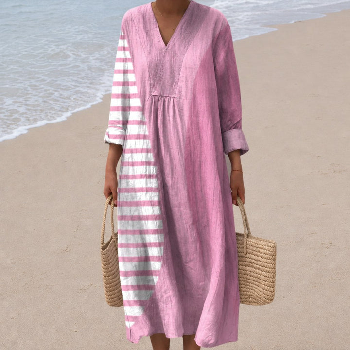 Nadine - Flattering Printed Summer Dress