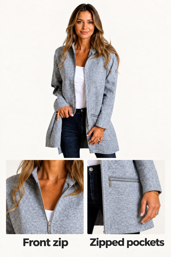 Verna | Soft Grey Layering Jacket