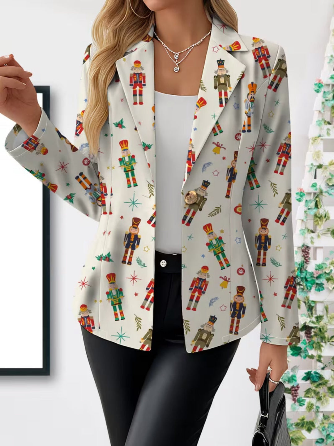 Vivenne Nutcracker Print Blazer