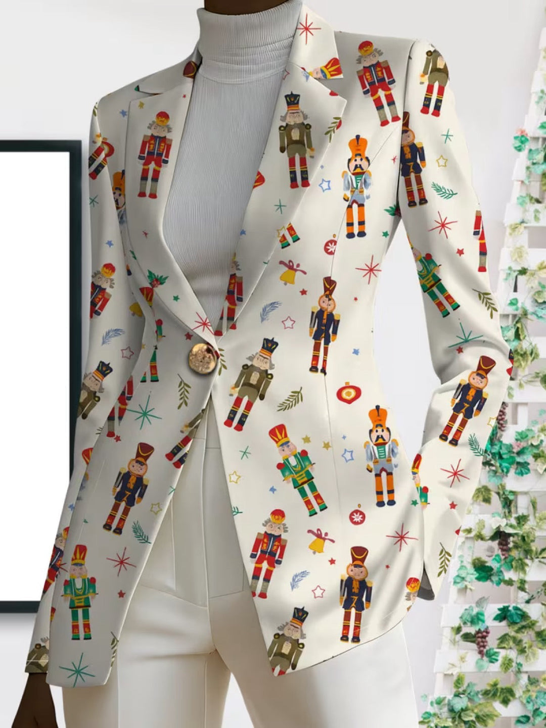 Vivenne Nutcracker Print Blazer