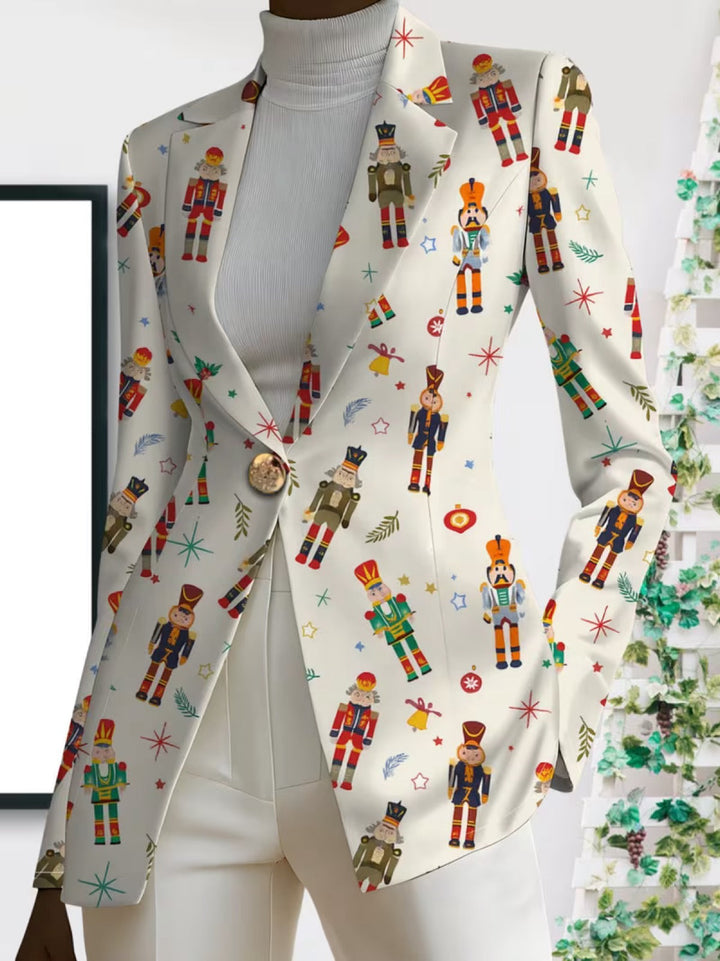 Vivenne Nutcracker Print Blazer