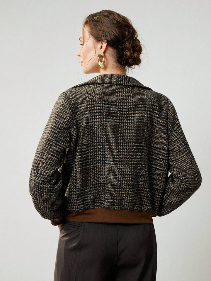 Eline Woven Double-Breasted Coat