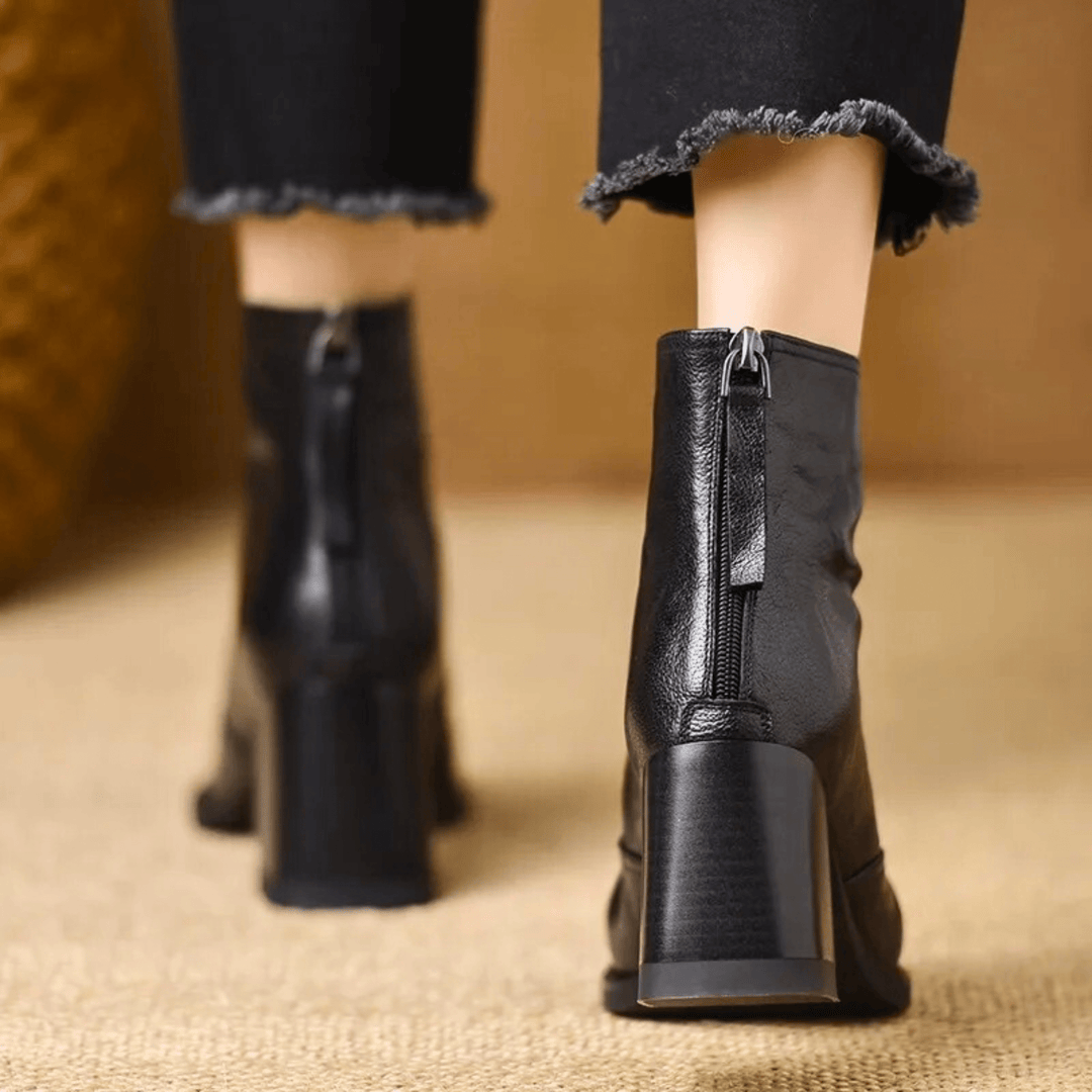 Diana | Luxury Mid-Heel Ankle Boots