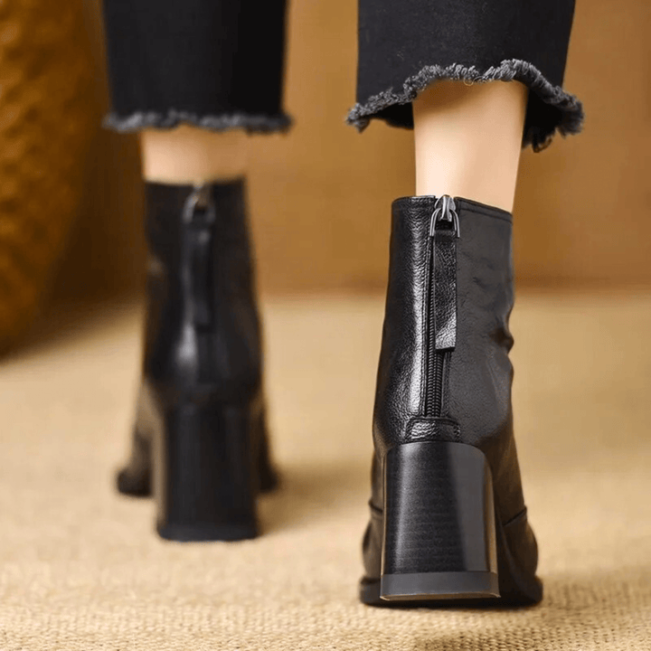 Diana | Luxury Mid-Heel Ankle Boots