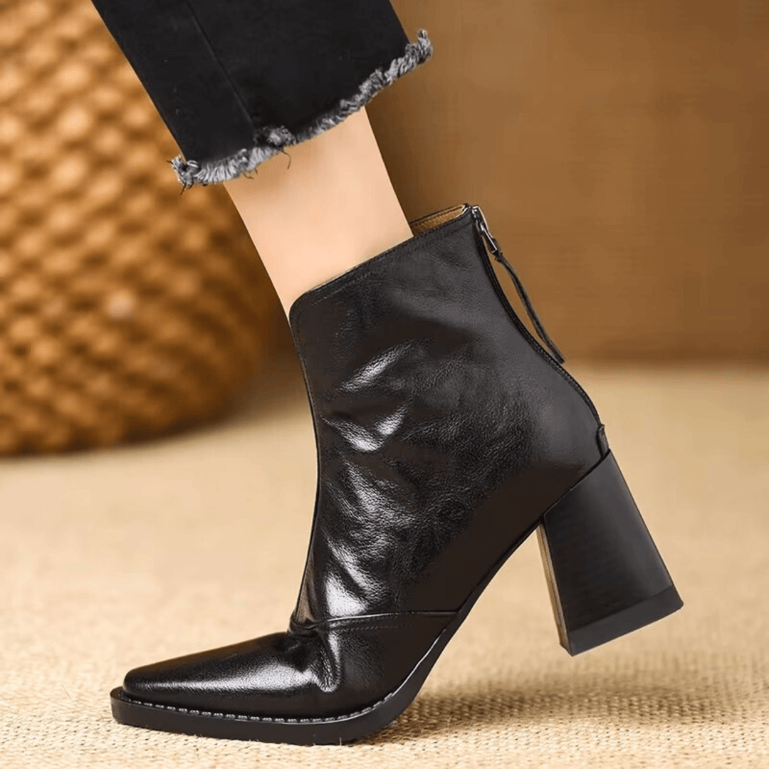 Diana | Luxury Mid-Heel Ankle Boots