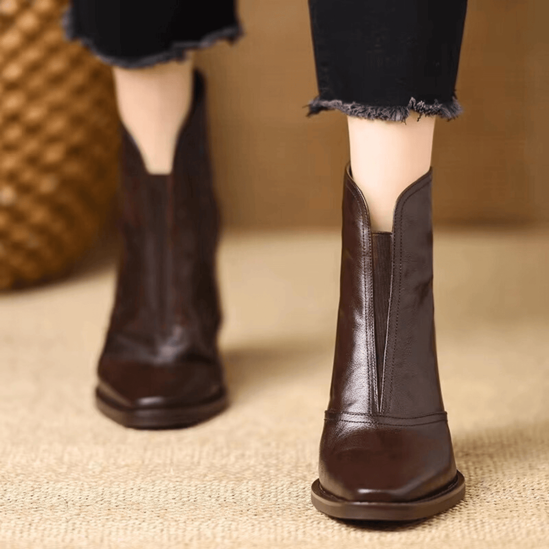 Diana | Luxury Mid-Heel Ankle Boots