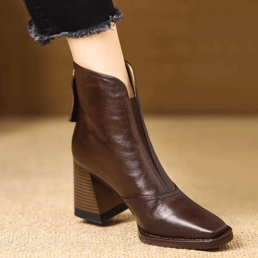 Diana | Luxury Mid-Heel Ankle Boots