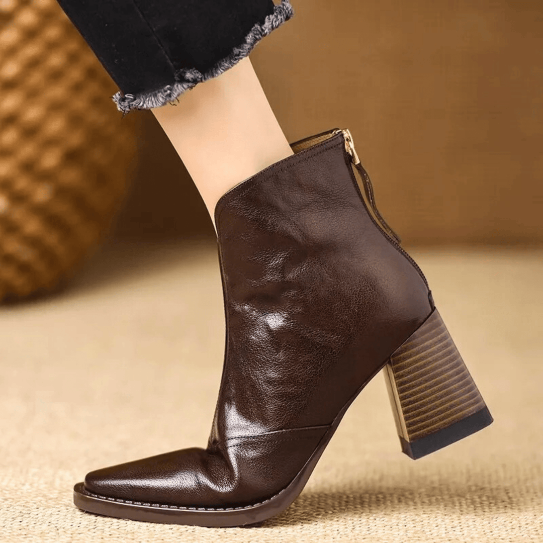 Diana | Luxury Mid-Heel Ankle Boots