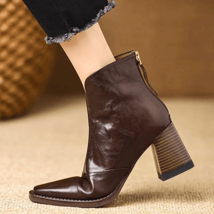 Diana | Luxury Mid-Heel Ankle Boots