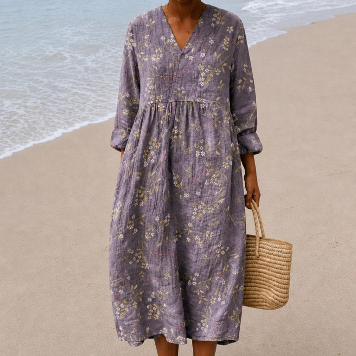 Lino - Flattering Printed Summer Dress