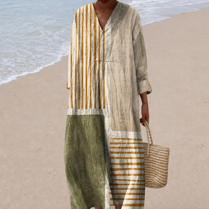 Henriette - Flattering Printed Summer Dress